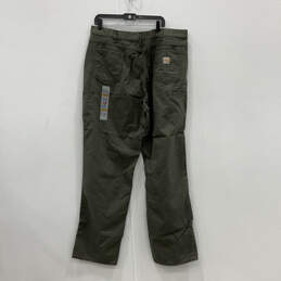 NWT Mens Green Straight Leg 5-Pocket Design Work Pants Size 42/36 alternative image