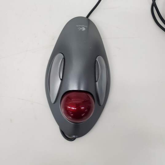 Logitech Trackman Marble Trackball USB Wired Mouse / Untested image number 1