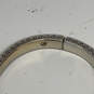 Designer Brighton Silver-Tone Clear Rhinestone Beaded Bangle Bracelet image number 2