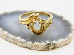 Romantic 14k Yellow Gold Diamond Accent Ring Setting 3.0g