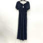 NWT Womens Blue Polka Dot Short Sleeve One-Piece Jumpsuit Size Medium image number 1