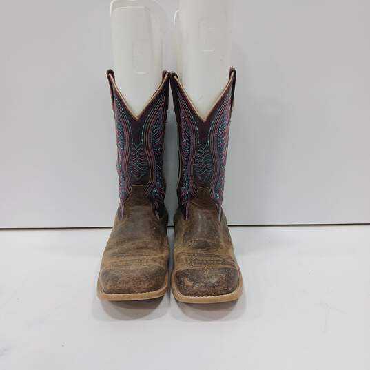 Ariat Women's Brown Leather Cowboy Boots Size 4 image number 1