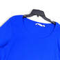 Womens Blue Short Sleeve Round Neck Pullover Blouse Top Size 3X image number 3