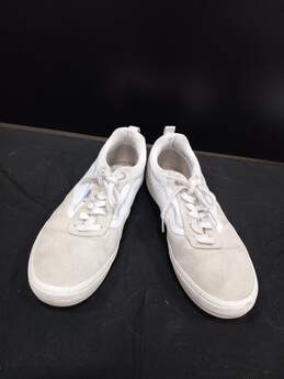 Men's White & Tan Vans Shoes Size 11