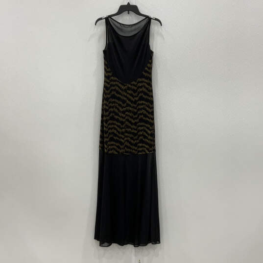 NWT Womens Black Ruched Animal Print Sleeveless Pullover Maxi Dress Size XL image number 2
