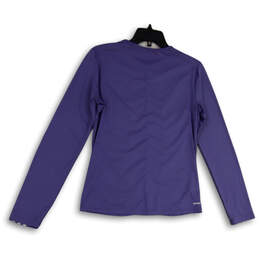 Womens Purple Round Neck Short Sleeve Pullover Activewear T-Shirt Size L alternative image