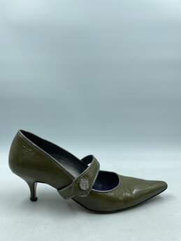 Christian Weber Green Patent Mary Jane Pumps W 7