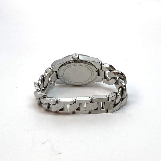 Designer Michael Kors MK-3392 Silver-Tone Channing Wristwatch W/ Dust Bag image number 4