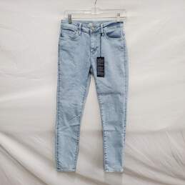 NWT Mavi WM's Tess High Rise Light Blue Pin Stripe Skinny Jeans Size 25 x 27