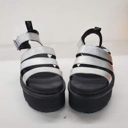 Dr. Martens Women's Blaire Quad Metallic Silver Leather Platform Fisherman Sandals Size 8 alternative image