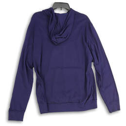 NWT Womens Blue Long Sleeve Kangaroo Pocket Pullover Hoodie Size XL alternative image
