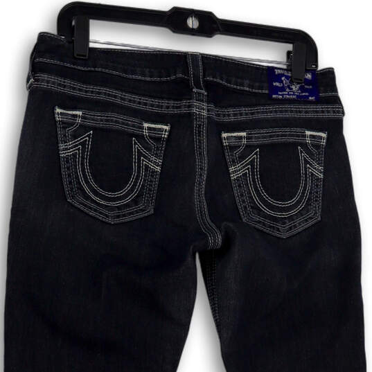 Womens Blue Dark Wash Denim Pockets Stretch Straight Leg Jeans Size 30 image number 4