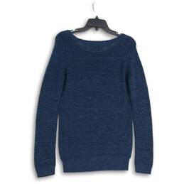 NWT Ann Taylor LOFT Womens Blue Long Sleeve Pullover Tunic Sweater Size Medium alternative image