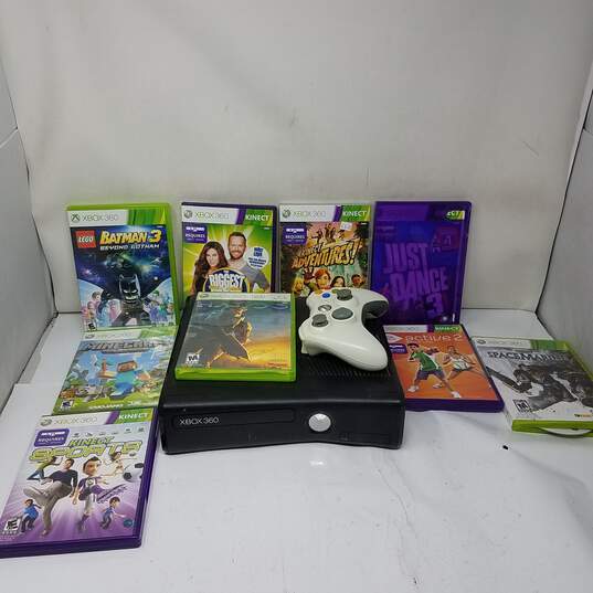 Buy the Microsoft Xbox 360 S Console Slim W/ Games Storage 250GB |  GoodwillFinds