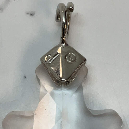 Designer Swarovski Silver-Tone Snowflake Ornament Crystal Cut Chain Pendant image number 4