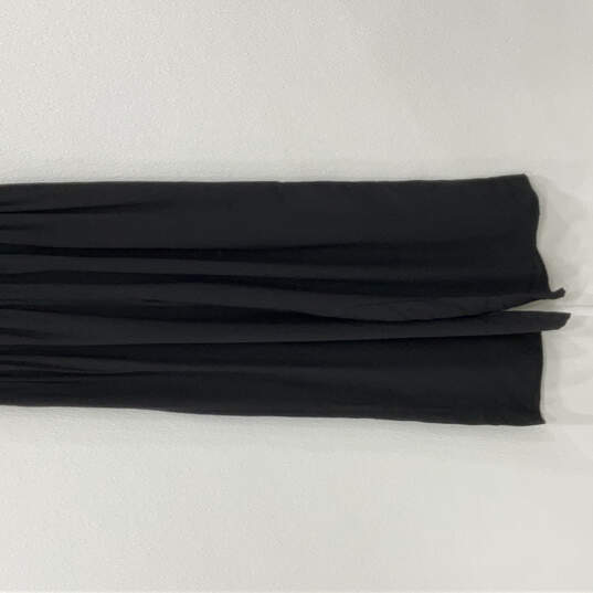 NWT Womens Black Short Puff Sleeve V-Neck Back Zip Maxi Dress Size XS image number 4