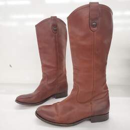 Frye Button 2 Tall Cognac Brown Boots Women's Size 9.5B