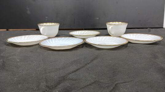 Bundle of 7 Fire King Cups & Saucers image number 2