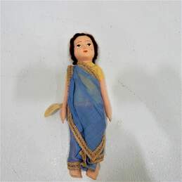 Vintage 1950s Handmade in India Cloth Bengali Maharashtrian Doll