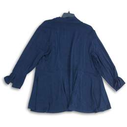NWT Chico's Womens Navy Blue 3/4 Sleeve Open Front Cardigan Sweater Size 3 alternative image