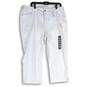 NWT St. John's Bay Womens White Mid Rise Secretly Slender Capri Pants Size 18W image number 1