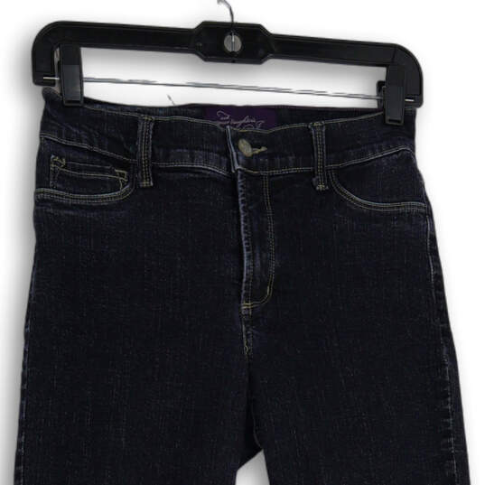 Womens Blue Denim Medium Wash Pockets Stretch Ankle Jeans Size 2 Petites image number 3