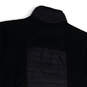 Womens Black Long Sleeve Mock Neck Pockets Full-Zip Jacket Size Small image number 4
