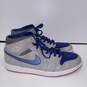 Men's Nike Air Jordan Blue, Silver, & Purple Sneakers Size 13 image number 4