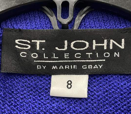 St. John Women's Blue Knit Blazer image number 4
