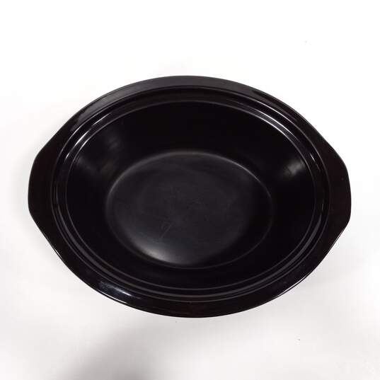 Large Black Ceramic Crock Pot (No Lid) image number 3