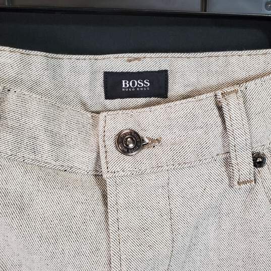 Hugo Boss Men White/Gray Jeans Sz 34 image number 3