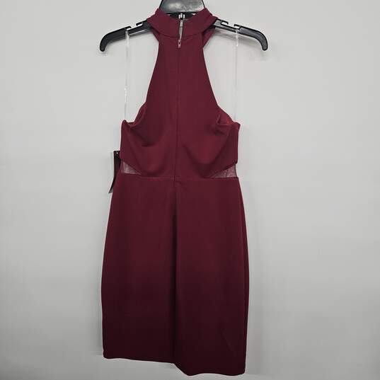 Red Halter Neck Midi Dress image number 2