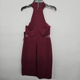Red Halter Neck Midi Dress alternative image
