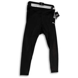 NWT Womens Black Tight Fit High Waist Pull-On Compression Leggings Size M