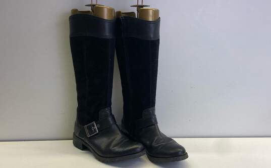 Timberland Earthkeepers Bethel Black Leather Tall Riding Boots Women's Size 7 image number 3