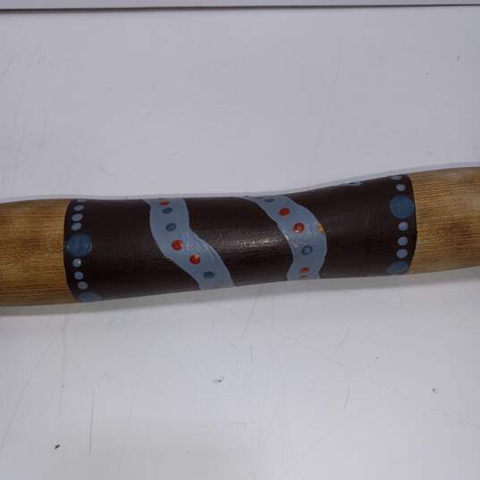 Brown Hand-Painted Didgeridoo image number 3