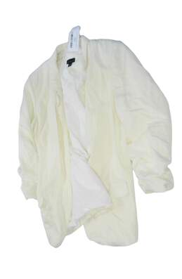 Women's Ivory Yellow Long Sleeve Notch Lapel Blazer Jacket Size 14
