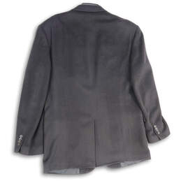 Mens Black Notch Lapel Flap Pocket Long Sleeve Two Button Blazer Size 44L alternative image