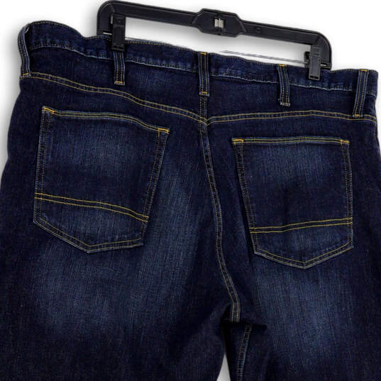 NWT Mens Blue Dark Wash Relaxed Fit Denim Straight Leg Jeans Size 44x30 image number 4