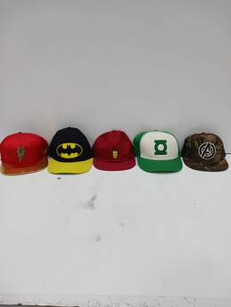 Bundle of 5 Marvel & DC Comics Baseball Caps