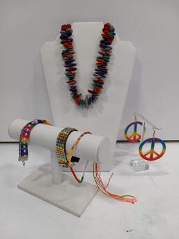 Peaceful Rainbow Fashion Costume Jewelry Assorted 5pc Lot