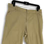 Womens Tan Flat Front Slash Pockets Straight Leg Chino Pants Size 12R image number 3
