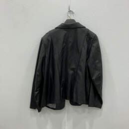 Mens Black Long Sleeve Collared Full-Zip Motorcycle Jacket Size 22/24 alternative image