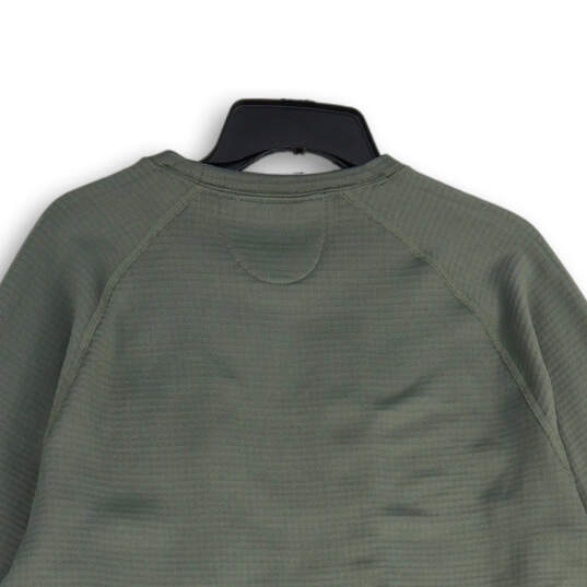Mens Green Crew Neck Long Sleeve Pullover Sweater Size Large image number 4