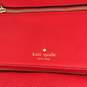 Kate Spade Womens Red Leather Adjustable Strap Zipper Crossbody Bag Purse image number 5