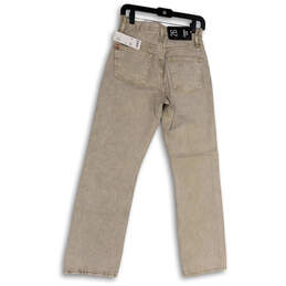 NWT Womens Beige Denim Medium Wash Pockets Straight Leg Jeans Size 26 alternative image