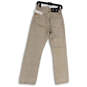 NWT Womens Beige Denim Medium Wash Pockets Straight Leg Jeans Size 26 image number 2