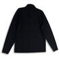 Mens Black Dri-Fit Mock Neck Long Sleeve Quarter Zip T-Shirt Size Large image number 3