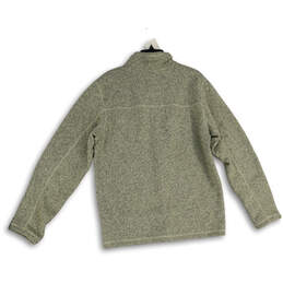 Mens Ash Gray Mock Neck Long Sleeve Pullover Fleece Jacket Size Medium alternative image