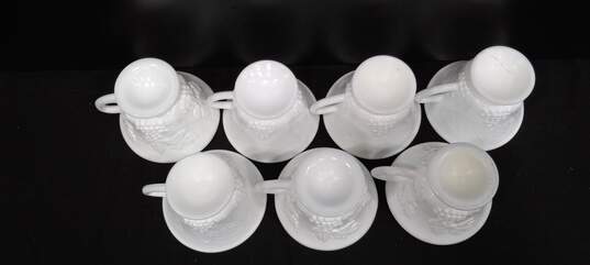 Bundle of 7 Milk White Glass Teacup image number 4